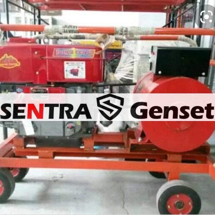 GENSET DIESEL DOGFENG 25 kva recoil komplit sasis roda