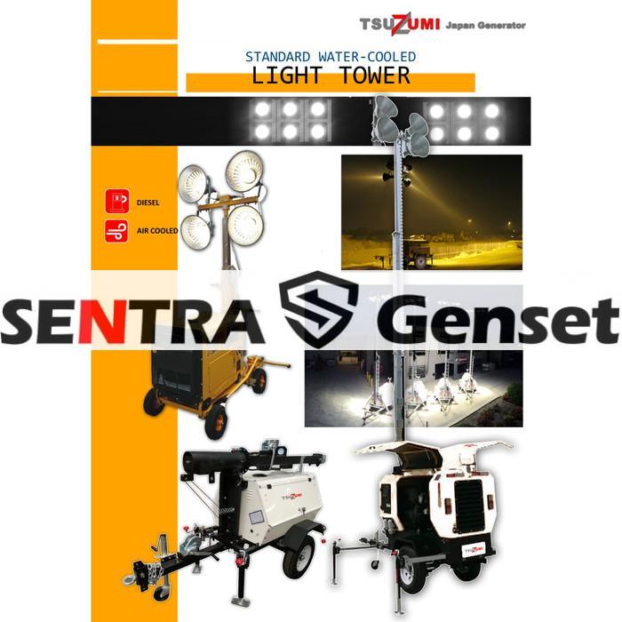 Jual genset tower light model trailer tsuzumi lt 7 tinggi 7 meter output