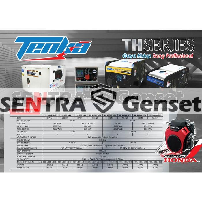 Spesifikasi Genset Silent HONDA 10000 Watt TENKA TH 12000 SGT 3 Phase