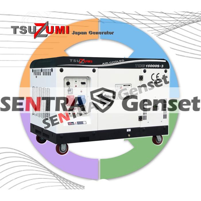 Genset Silent 15 KVA 3 Phase TSUZUMI TDG 15000S-3 Japan Technology