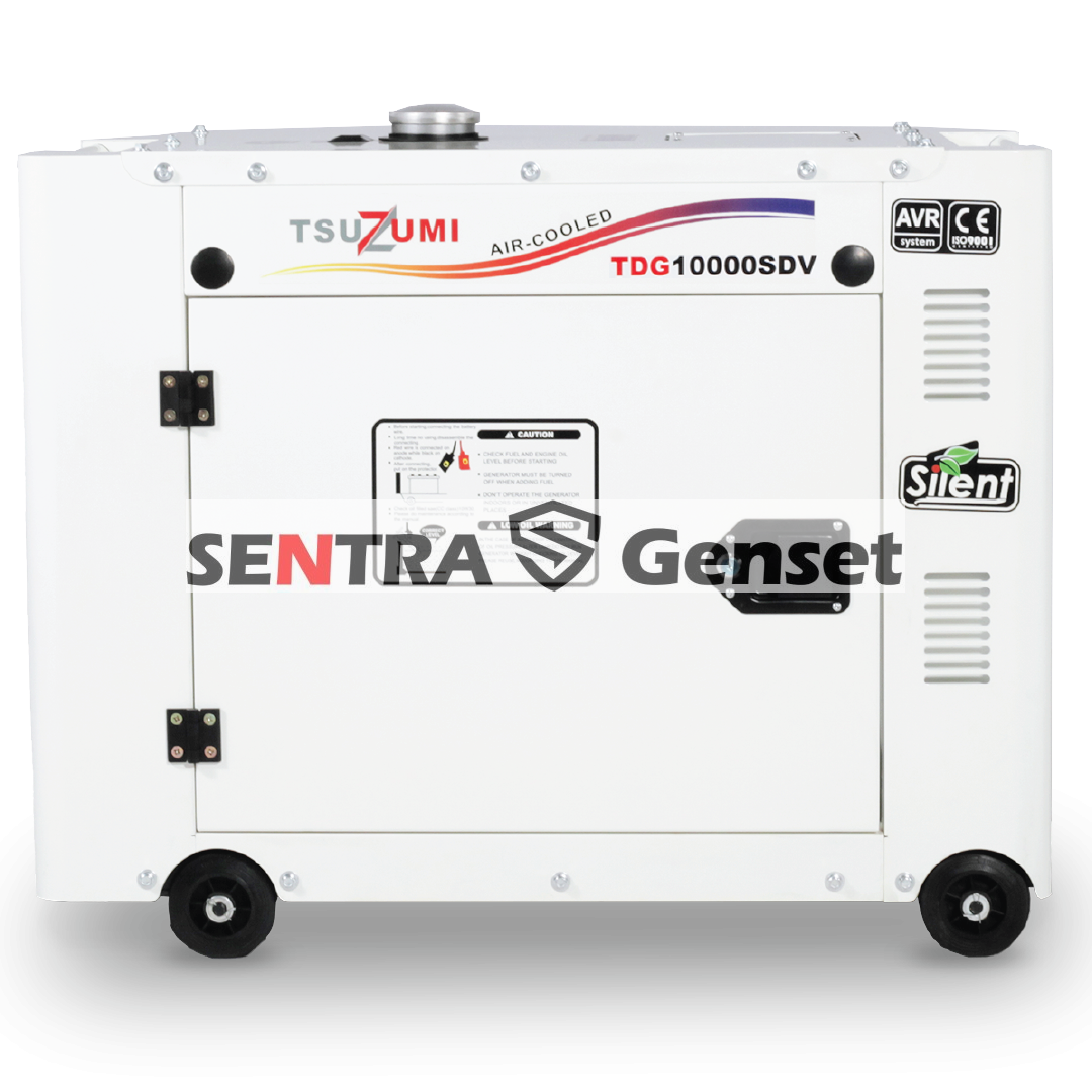 Genset Silent Diesel 9 KVA 3 Phase Tsuzumi TDG 10000 SDV