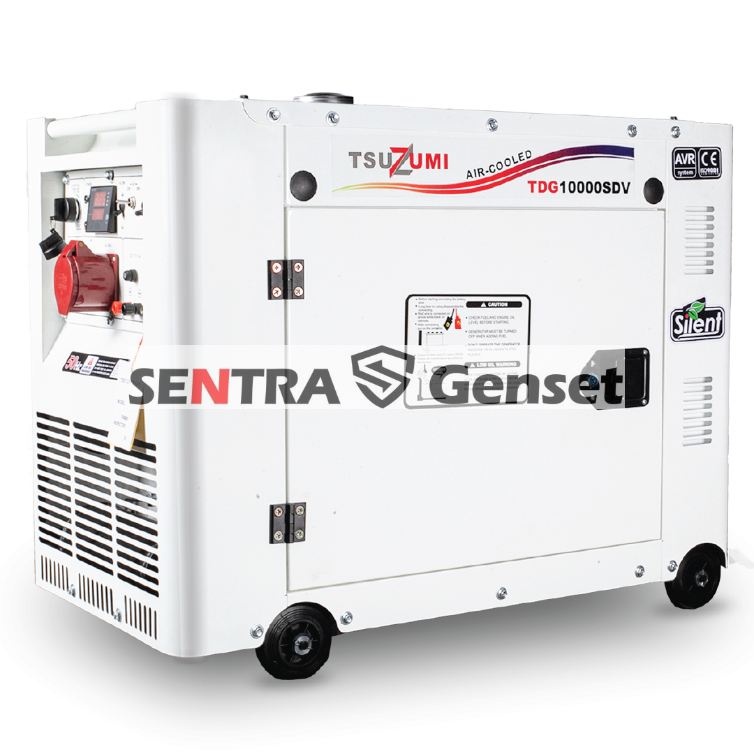 Genset Silent Diesel 9 Kva 7000 watt 3 Phase Tsuzumi TDG 10000 SDV - Image 2