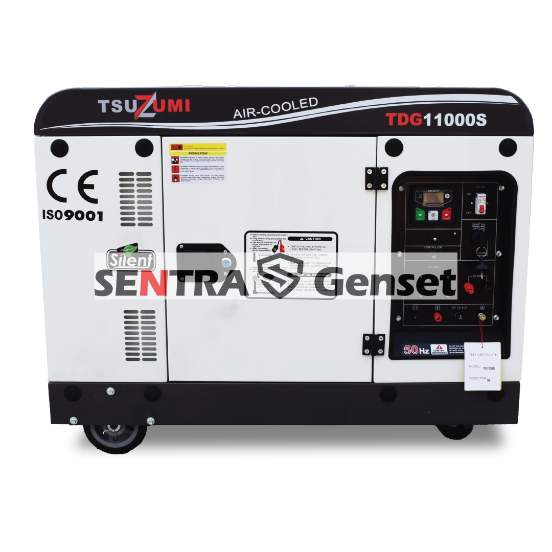 Genset Diesel Silent 10 KVA 1 Phase Tsuzumi TDG 11000 S