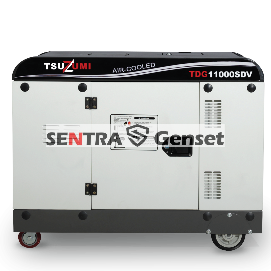 Genset Silent Diesel 10 KVA 3 Phase Tsuzumi TDG 11000 SDV