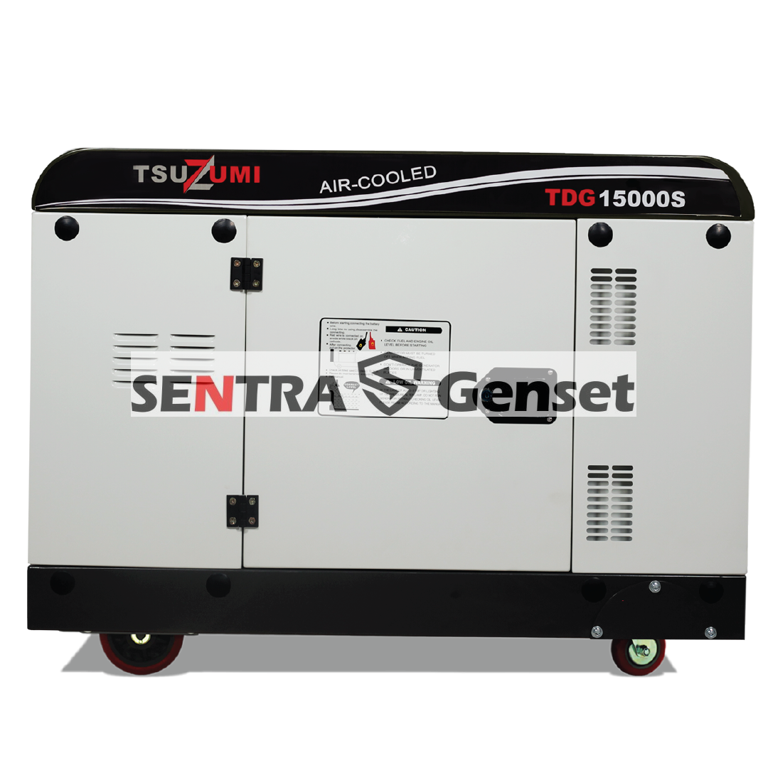 Genset Silent Diesel 15 KVA 1 Phase Tsuzumi TDG 15000 S