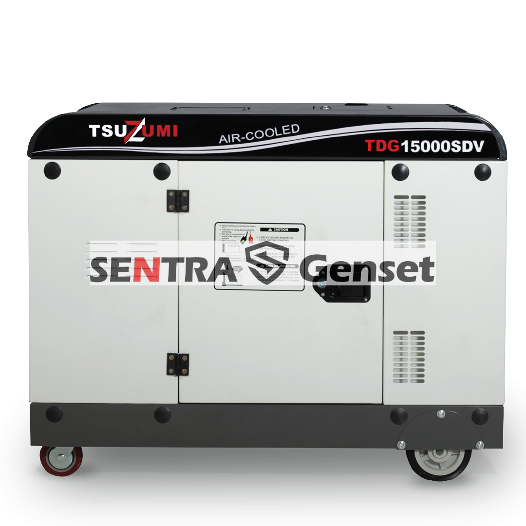 Genset Silent Diesel 15 KVA 3 Phase Tsuzumi TDG 15000 SDV