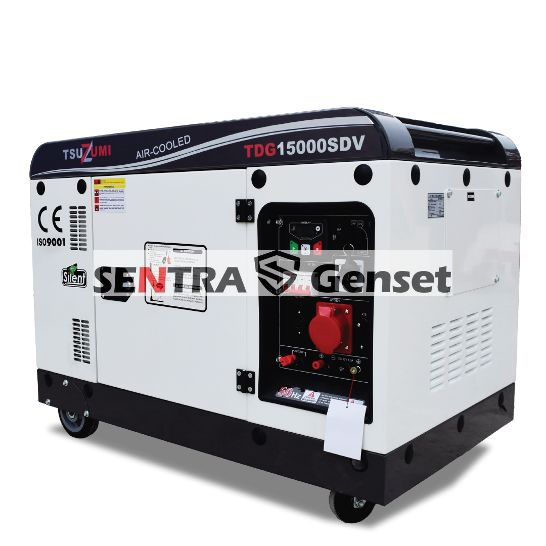 Genset 15 kva Silent Diesel 10000 Watt 3 Phase Tsuzumi TDG 15000 SDV - Image 2
