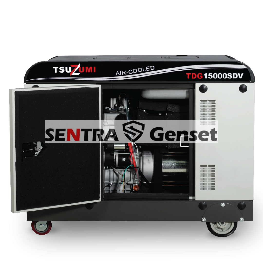 Genset 15 kva Silent Diesel 10000 Watt 3 Phase Tsuzumi TDG 15000 SDV - Image 3