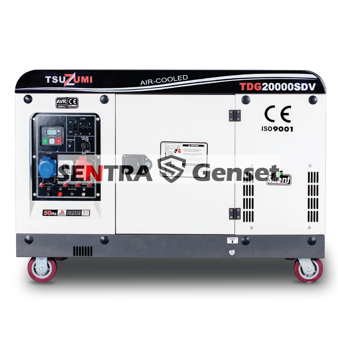 Genset 20 kva 16000 watt Silent Diesel Tsuzumi TDG 20000 SDV