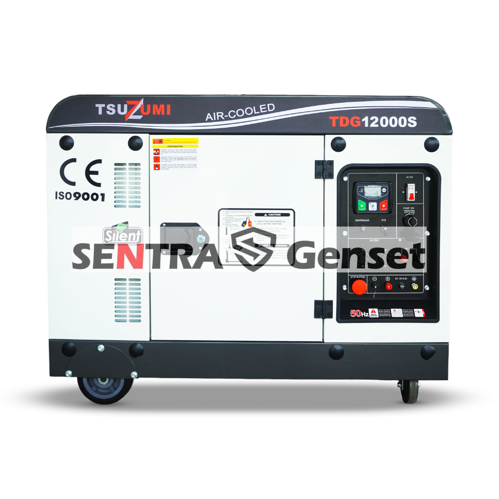 Genset 12 KVA 1 phase silent diesel Tsuzumi TDG 12000 S