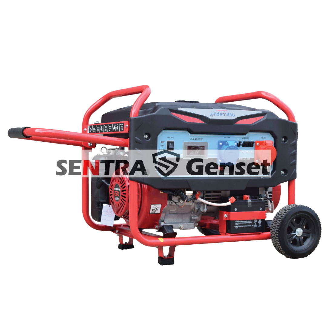 Genset Open 8 KVA Bensin HG 8500 DV Hidemitsu - Image 2
