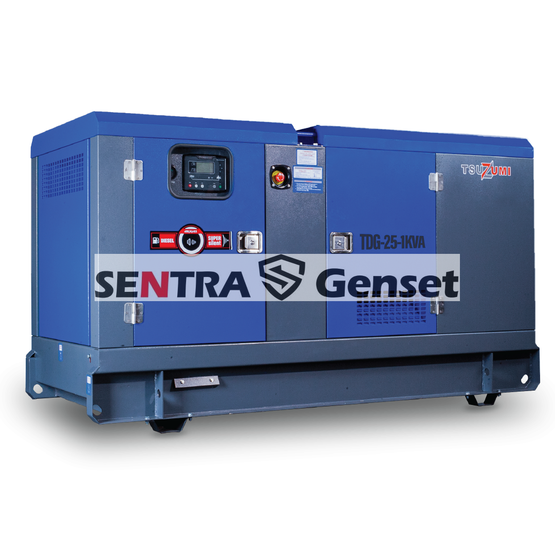Genset Silent Diesel 25 KVA 1 Phase Tsuzumi TDG 25-1