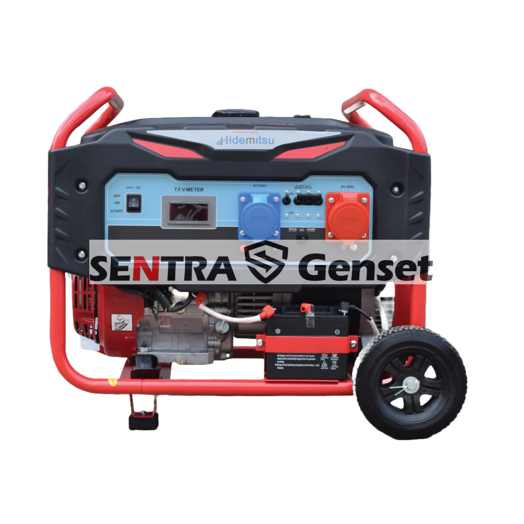 Genset Open 8 KVA Bensin HG 8500DV Hidemitsu