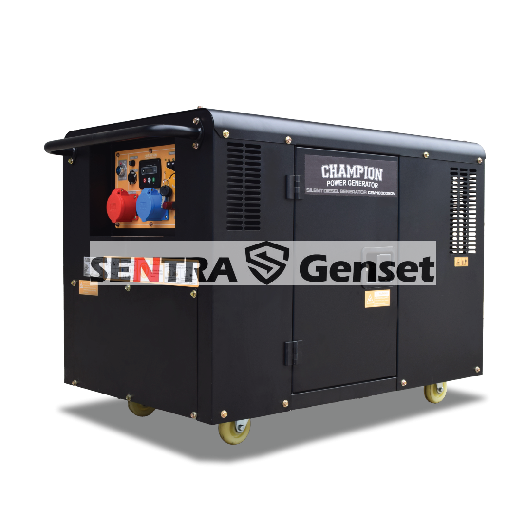 Genset Silent Diesel 15 KVA Champion CEM 18000 SDV - Image 2