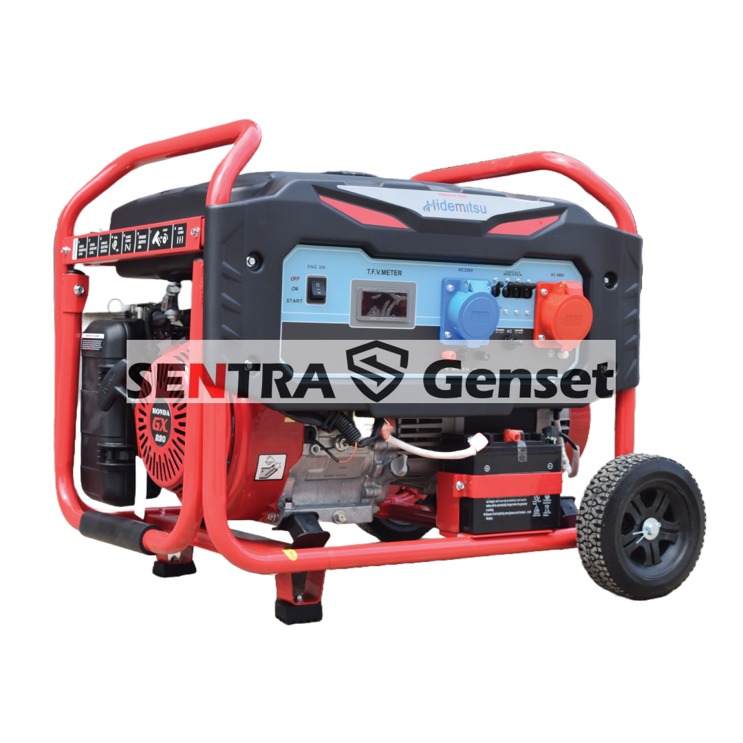 Genset Open 8 KVA Bensin HG 8500 DV Hidemitsu - Image 3