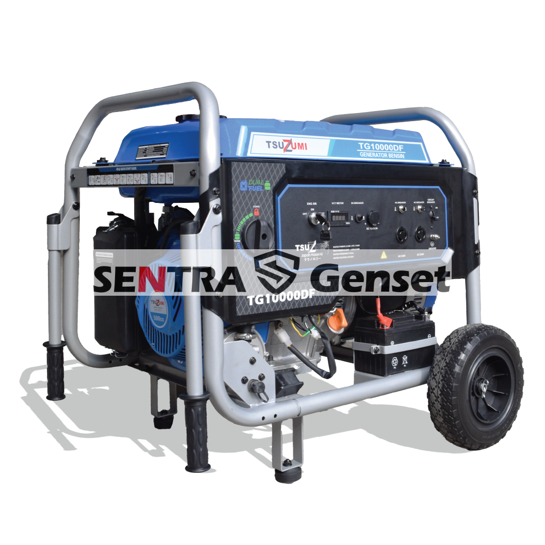 Genset 10 KVA bensin & LPG Tsuzumi TG 10000 DF