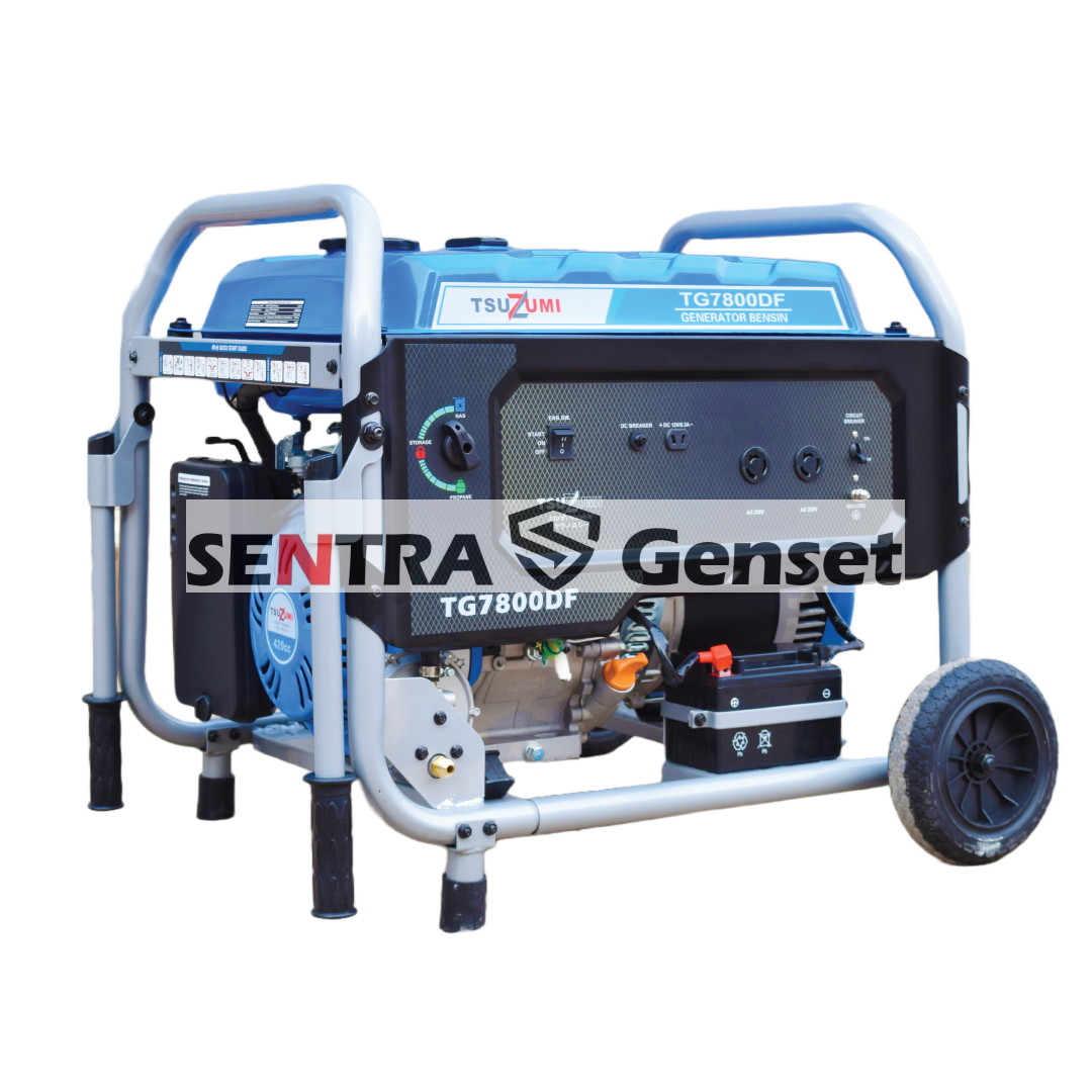 Genset Bensin 5000 watt 1 phase Tsuzumi TG 7800 DF